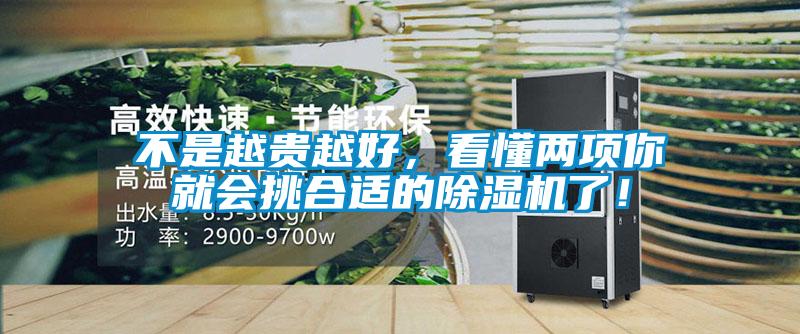 不是越貴越好，看懂兩項你就會挑合適的除濕機了！