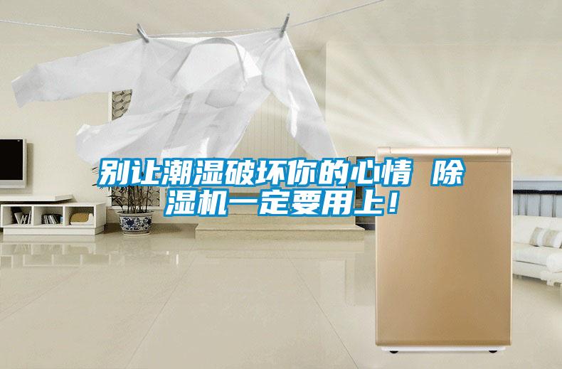 別讓潮濕破壞你的心情 除濕機(jī)一定要用上！