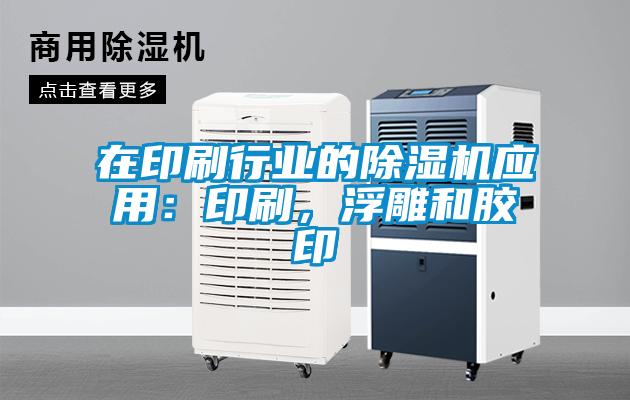 在印刷行業的除濕機應用：印刷，浮雕和膠印