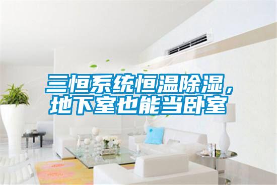 三恒系統(tǒng)恒溫除濕，地下室也能當(dāng)臥室