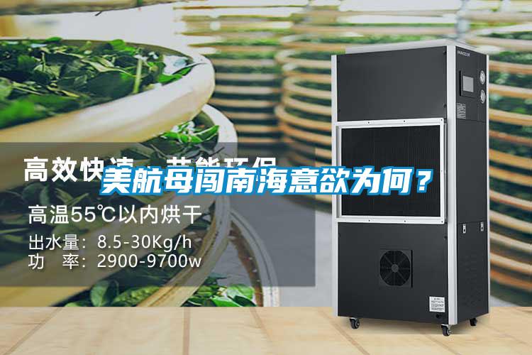 美航母闖南海意欲為何？