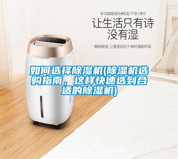 如何選擇除濕機(除濕機選購指南，這樣快速選到合適的除濕機)