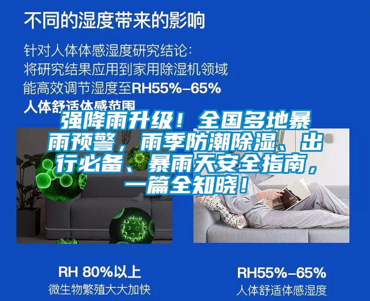 強(qiáng)降雨升級！全國多地暴雨預(yù)警，雨季防潮除濕、出行必備、暴雨天安全指南，一篇全知曉！
