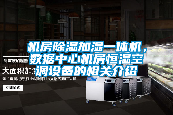 機房除濕加濕一體機，數據中心機房恒濕空調設備的相關介紹