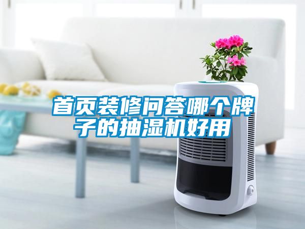 首頁裝修問答哪個牌子的抽濕機(jī)好用